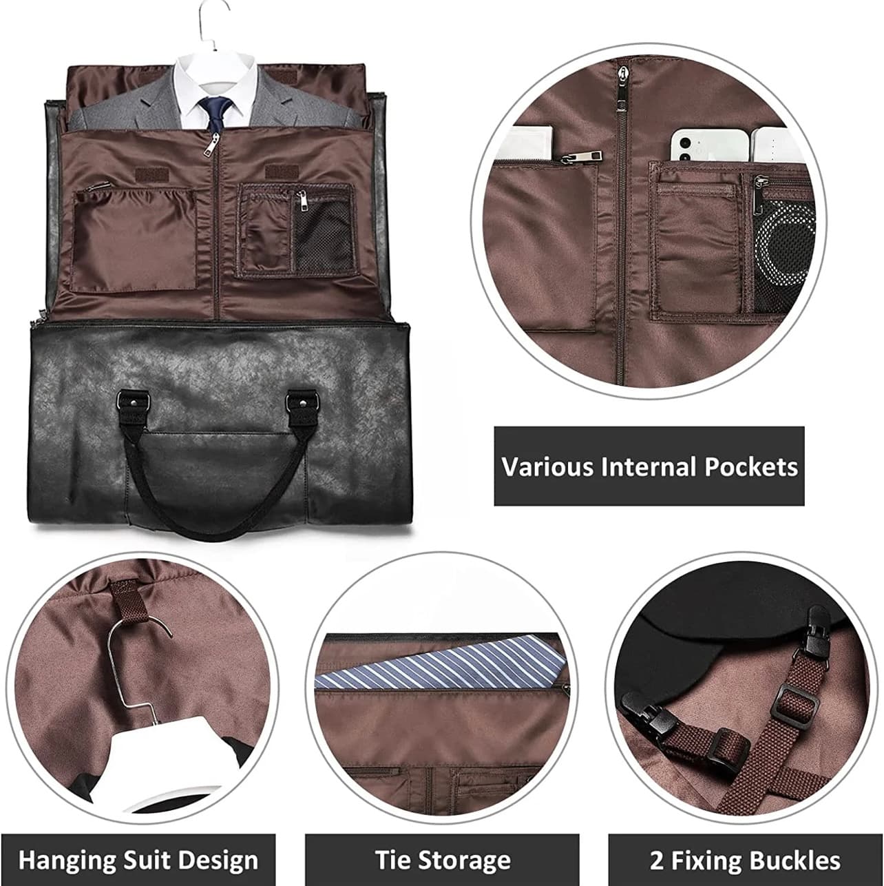 ساک مسافرتی چرم طبیعی مدل Travel Bag 32 | سیلوا چرم — تصویر ۷