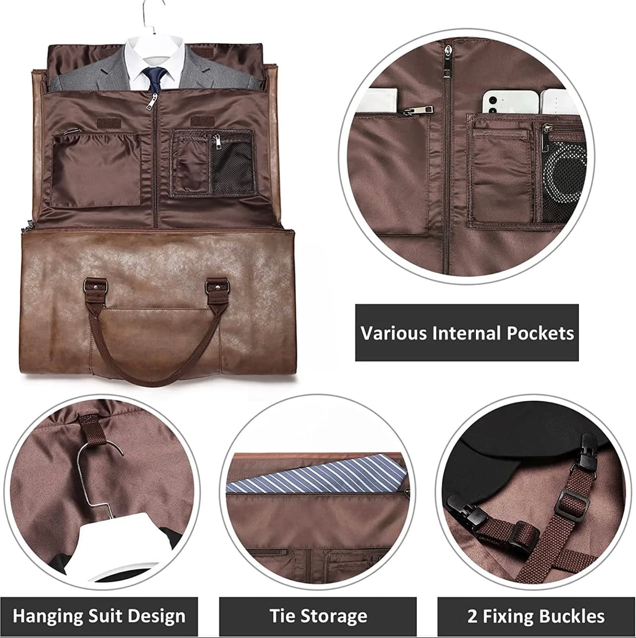 ساک مسافرتی چرم طبیعی مدل Travel Bag 32 | سیلوا چرم — تصویر ۶