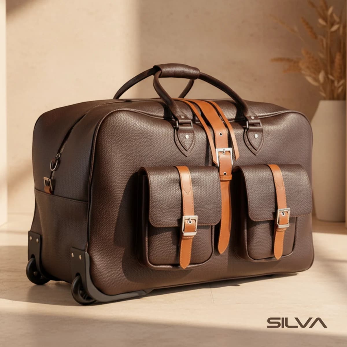 ساک مسافرتی چرم طبیعی مدل Travel Bag 31 | سیلوا چرم