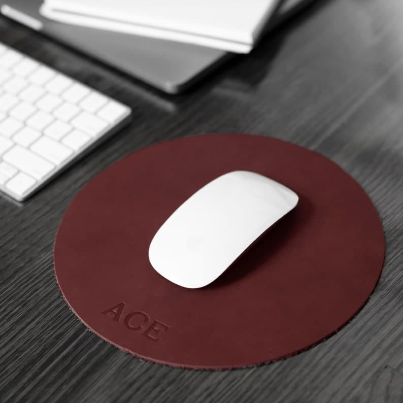 موس پد چرم طبیعی مدل Mousepad 29 | سیلوا چرم — تصویر ۴