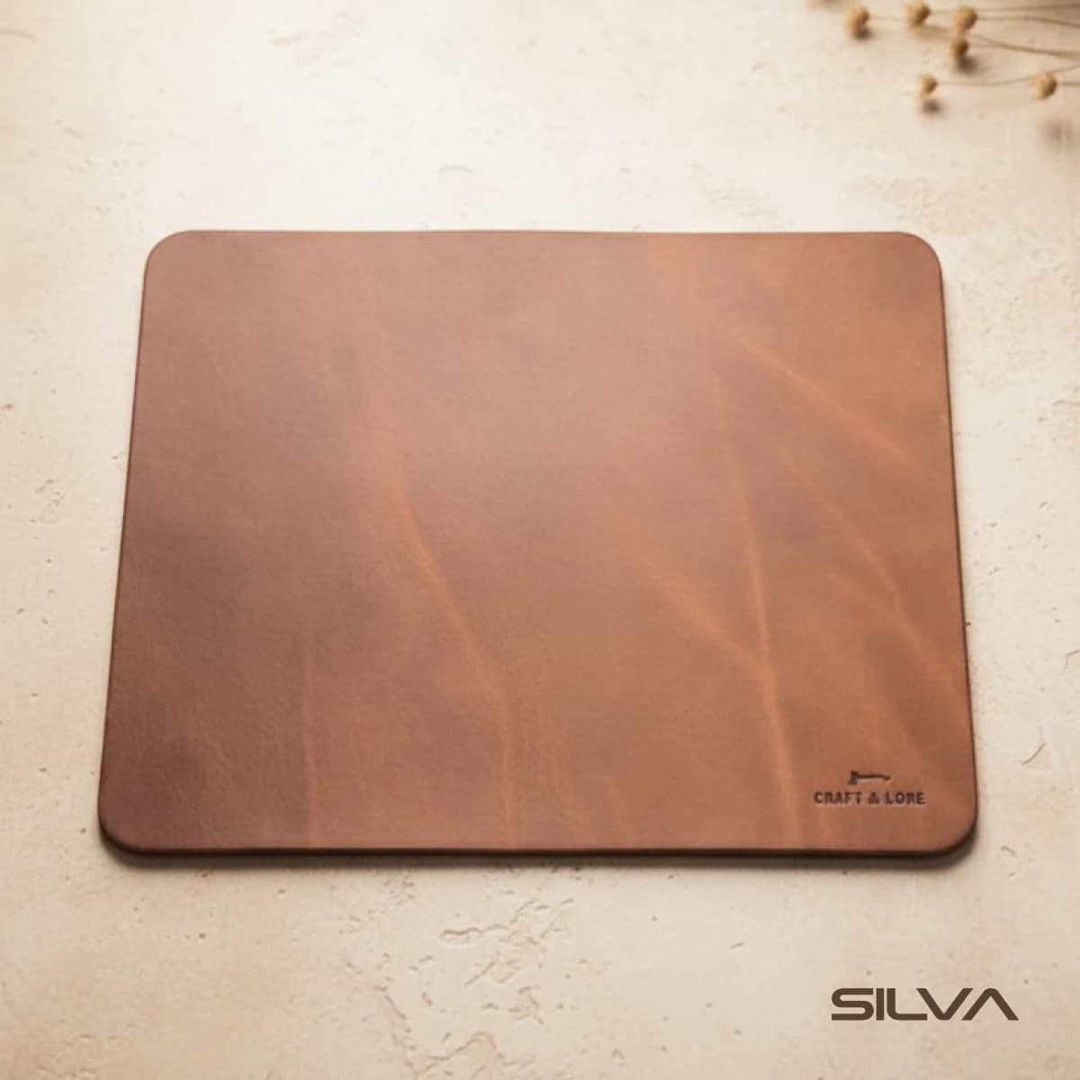 موس پد چرم طبیعی مدل Mousepad 27 | سیلوا چرم — تصویر ۵