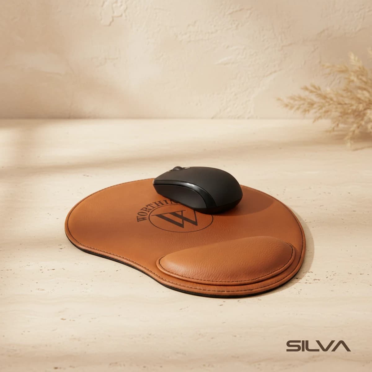 موس پد چرم طبیعی مدل Mousepad 24 | سیلوا چرم — تصویر ۷