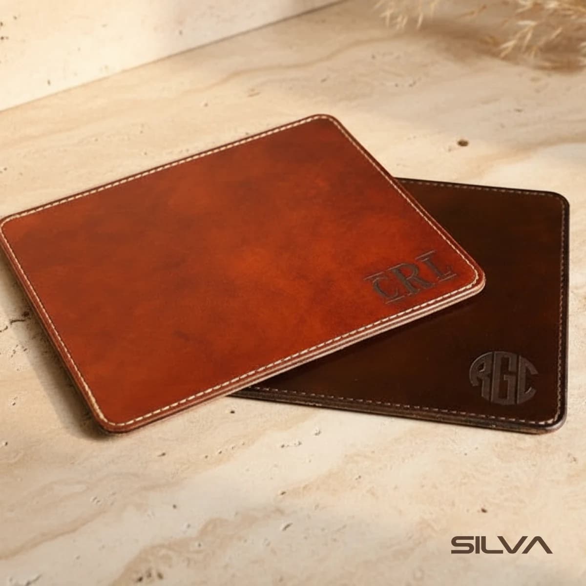 موس پد چرم طبیعی مدل Mousepad 18 | سیلوا چرم — تصویر ۵