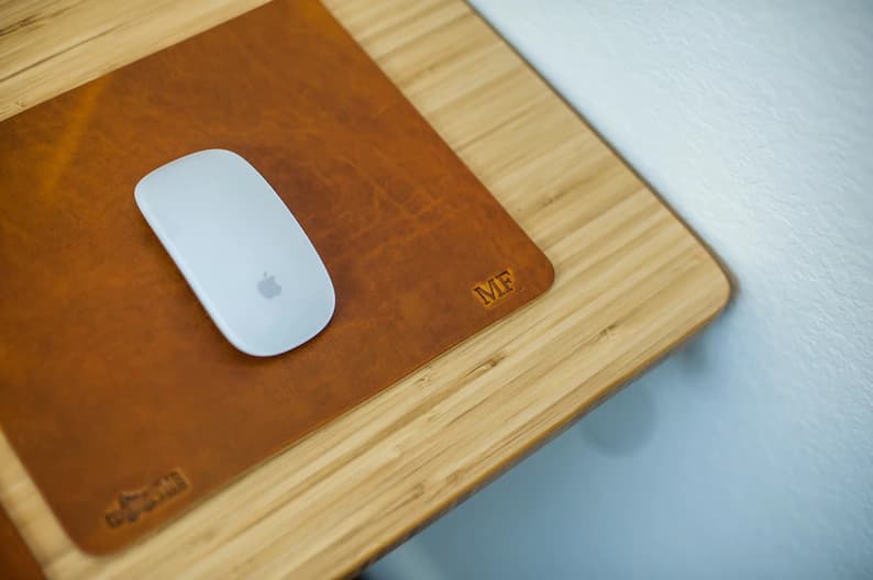 موس پد چرم طبیعی مدل Mousepad 14 | سیلوا چرم — تصویر ۴
