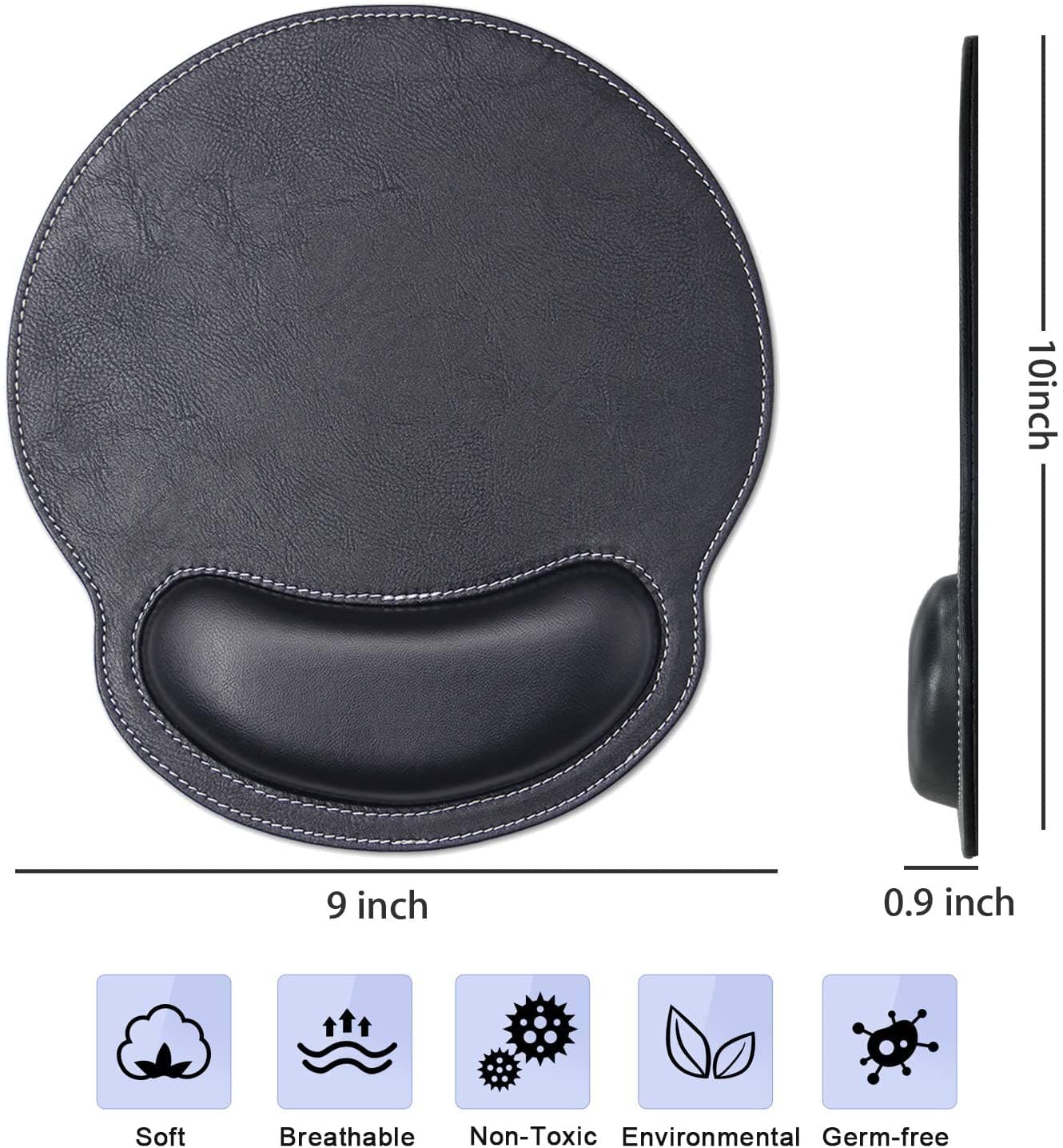 موس پد چرم طبیعی مدل Mousepad 07 | سیلوا چرم — تصویر ۳