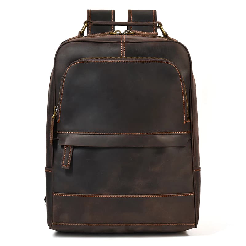 کوله پشتی چرم طبیعی مدل Back Pack 27 | سیلوا چرم — تصویر ۶