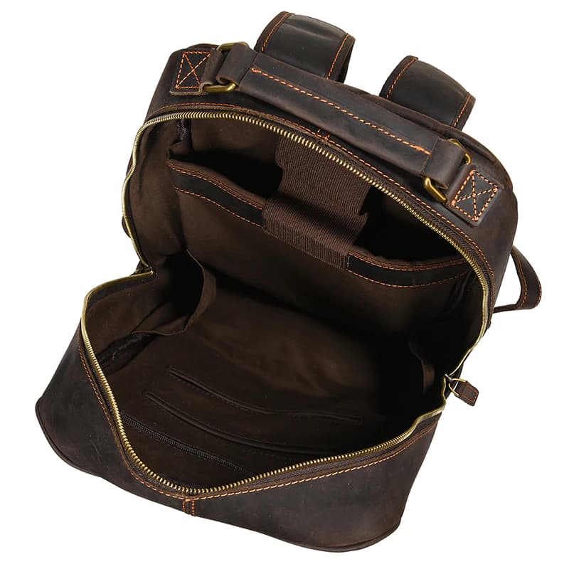 کوله پشتی چرم طبیعی مدل Back Pack 27 | سیلوا چرم — تصویر ۸