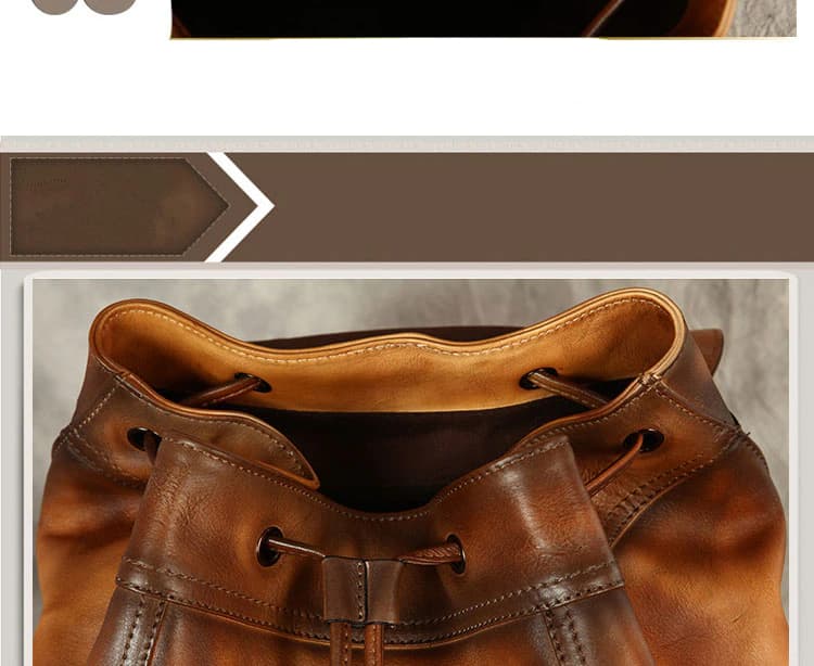 کوله پشتی چرم طبیعی مدل Back Pack 25 | سیلوا چرم — تصویر ۳