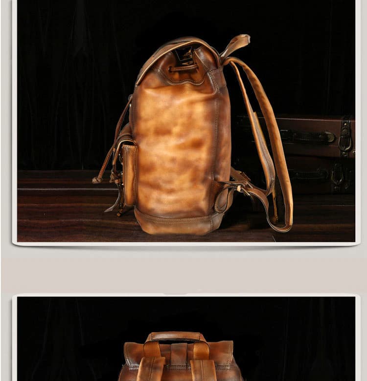 کوله پشتی چرم طبیعی مدل Back Pack 25 | سیلوا چرم — تصویر ۵