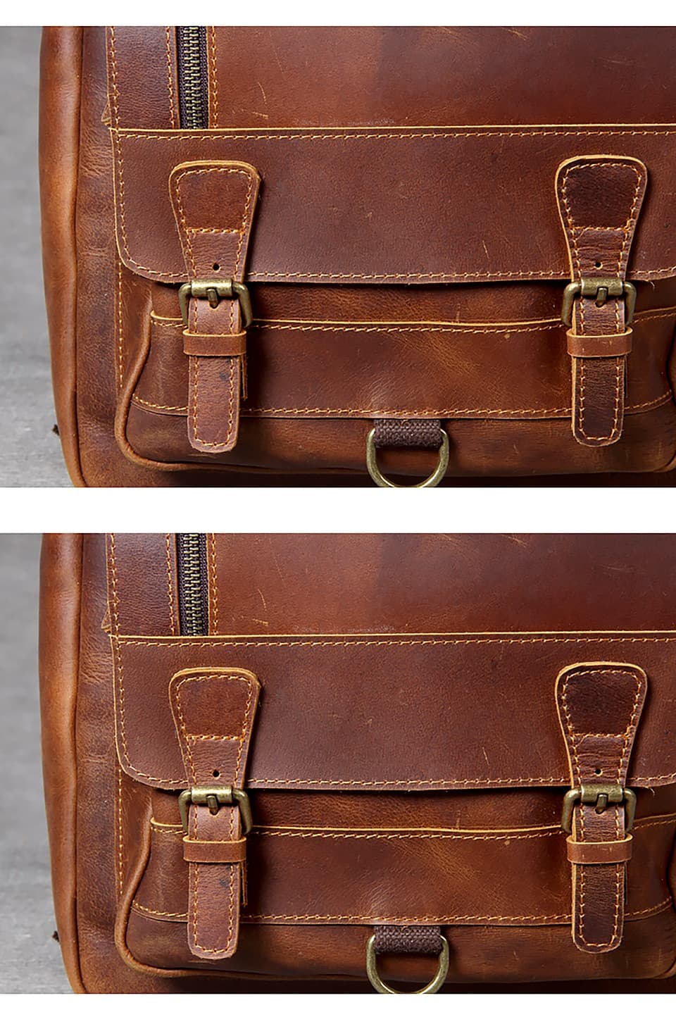 کوله پشتی چرم طبیعی مدل Back Pack 24 | سیلوا چرم — تصویر ۸