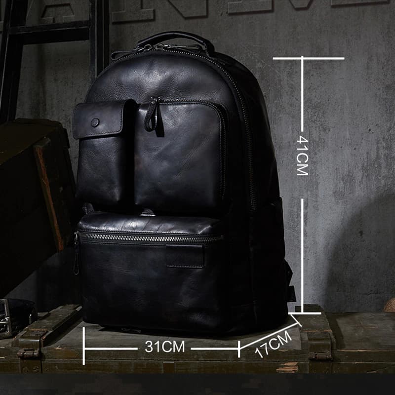 کوله پشتی چرم طبیعی مدل Back Pack 23 | سیلوا چرم — تصویر ۶