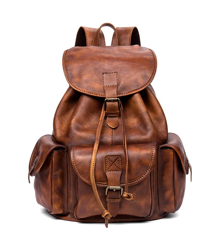 کوله پشتی چرم طبیعی مدل Back Pack 22 | سیلوا چرم — تصویر ۸