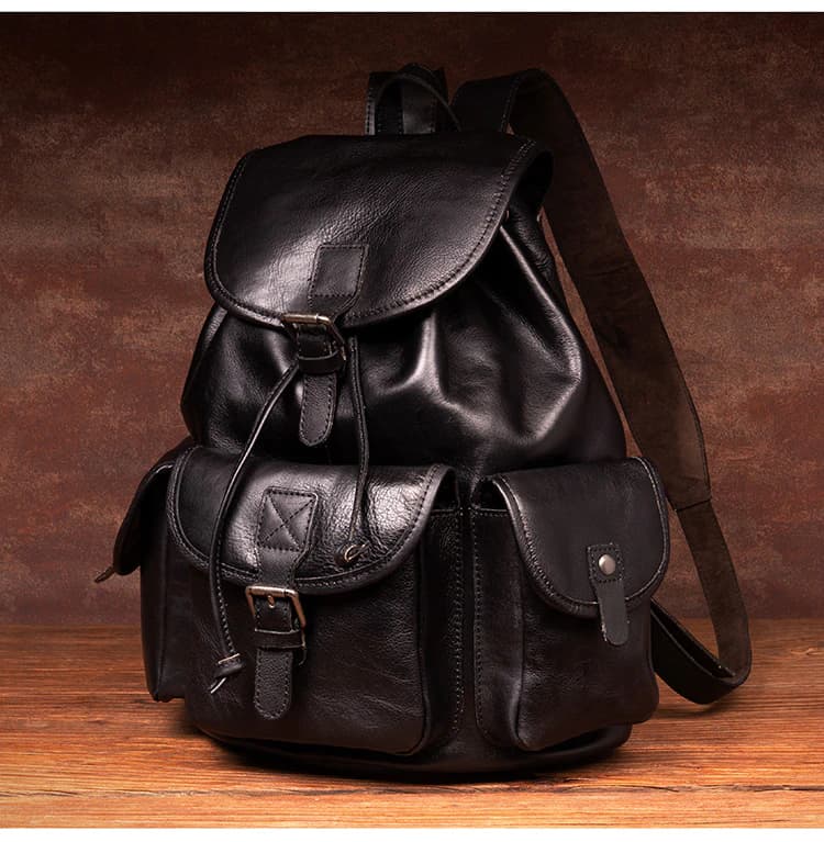 کوله پشتی چرم طبیعی مدل Back Pack 22 | سیلوا چرم — تصویر ۳