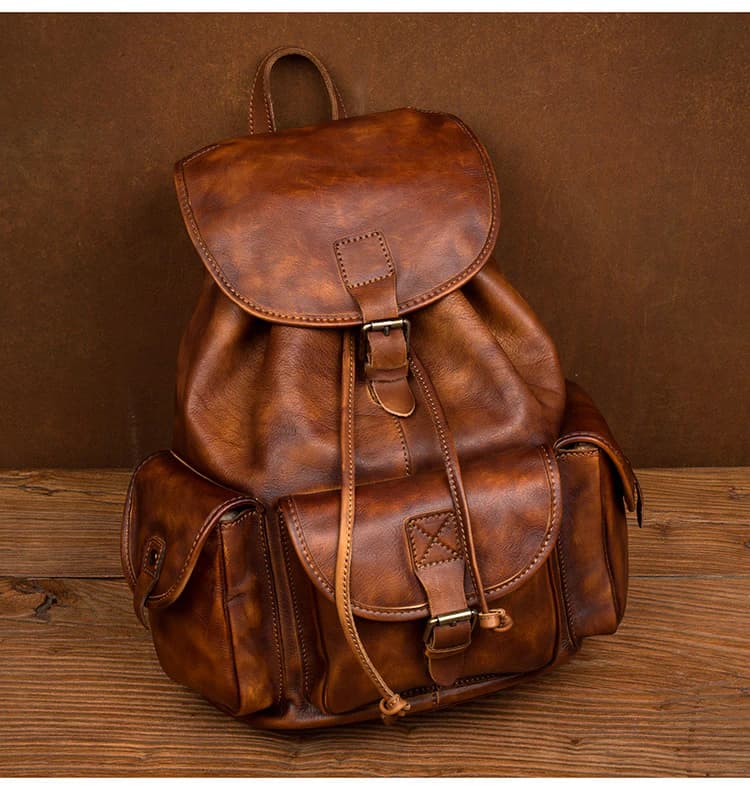 کوله پشتی چرم طبیعی مدل Back Pack 22 | سیلوا چرم — تصویر ۷