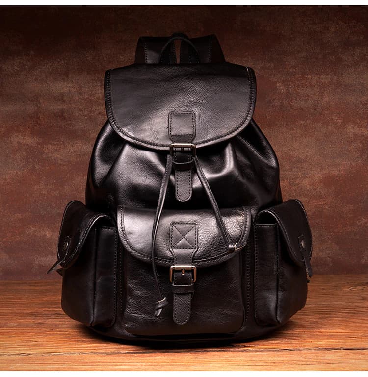 کوله پشتی چرم طبیعی مدل Back Pack 22 | سیلوا چرم — تصویر ۵