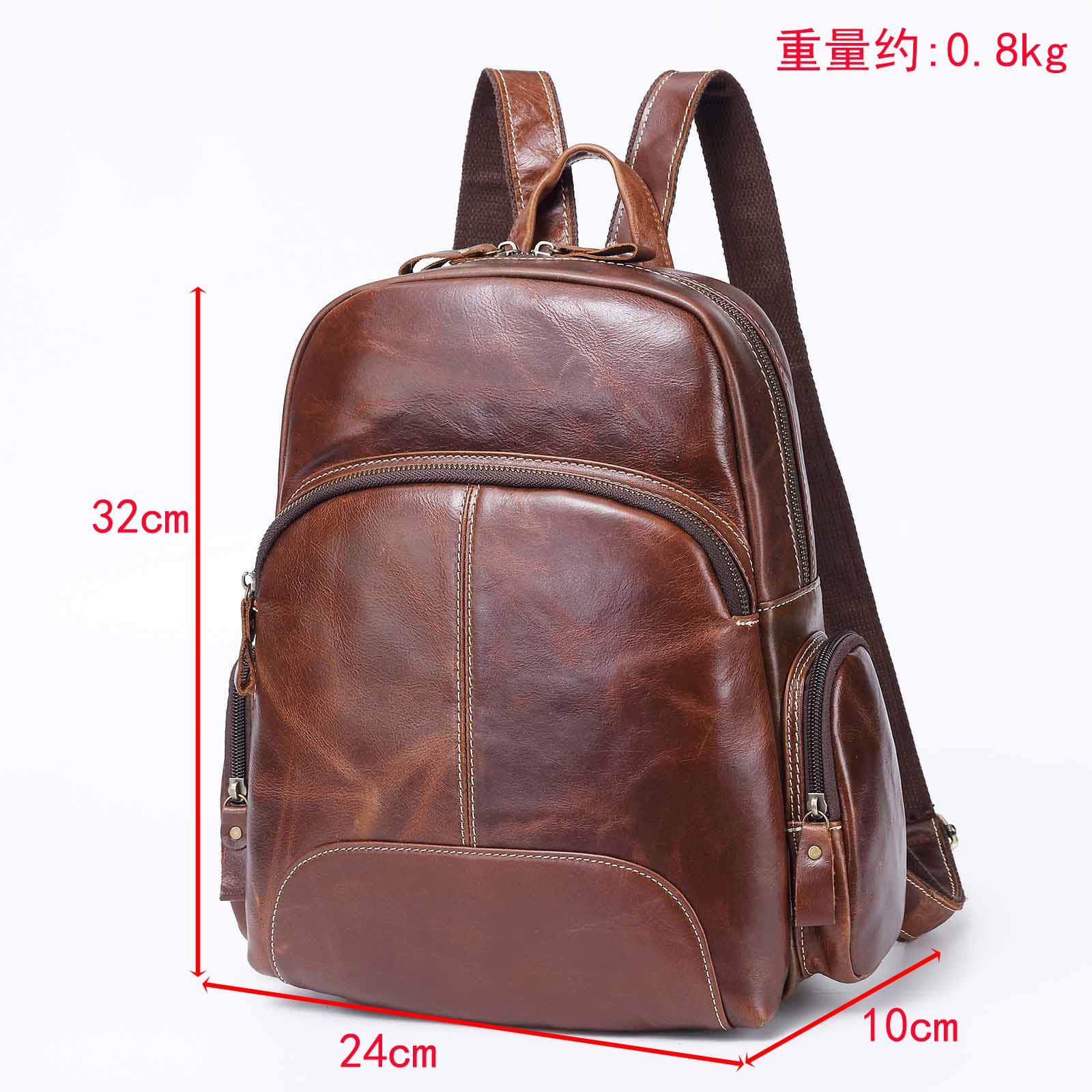 کوله پشتی چرم طبیعی مدل Back Pack 20 | سیلوا چرم — تصویر ۴