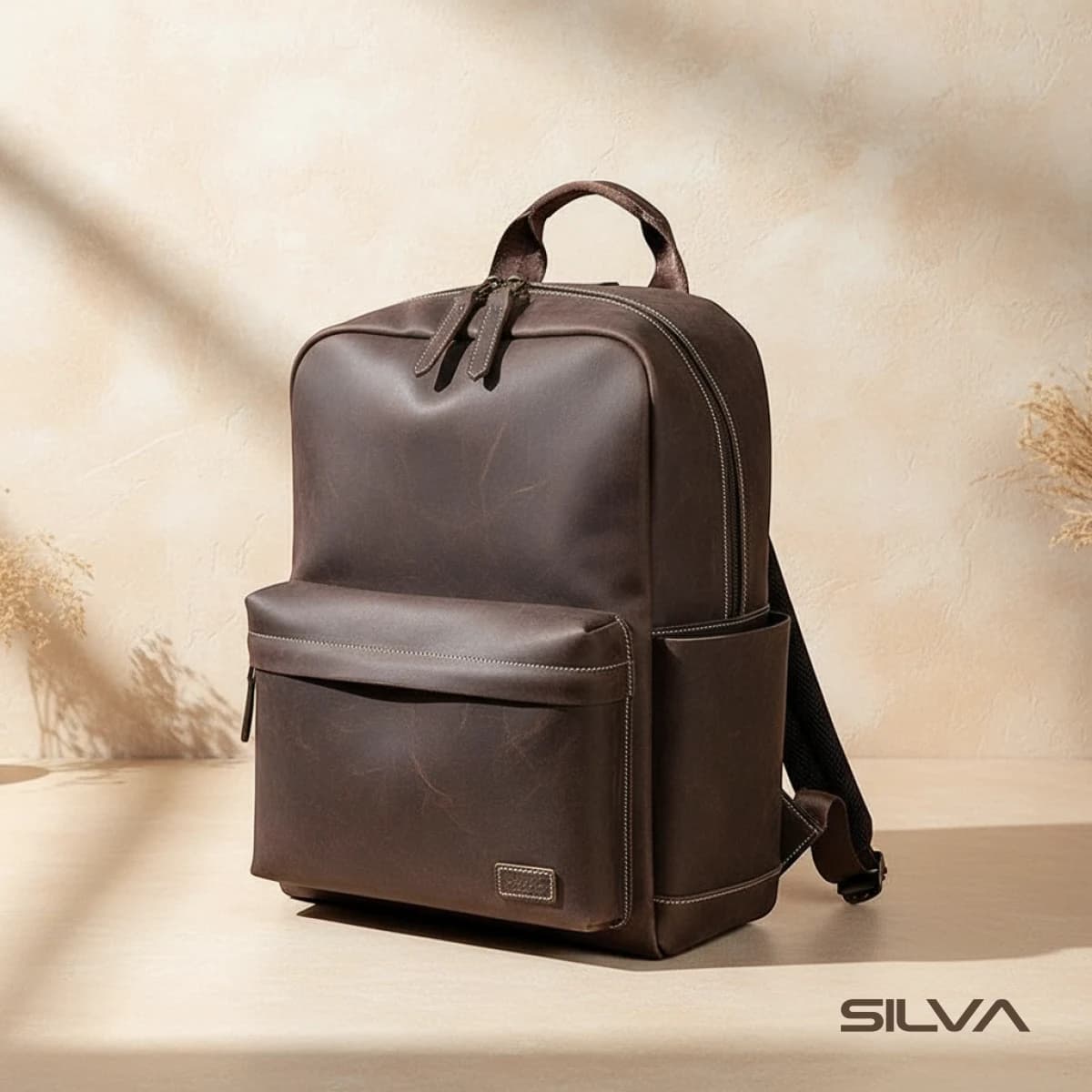 کوله پشتی چرم طبیعی مدل Back Pack 18 | سیلوا چرم