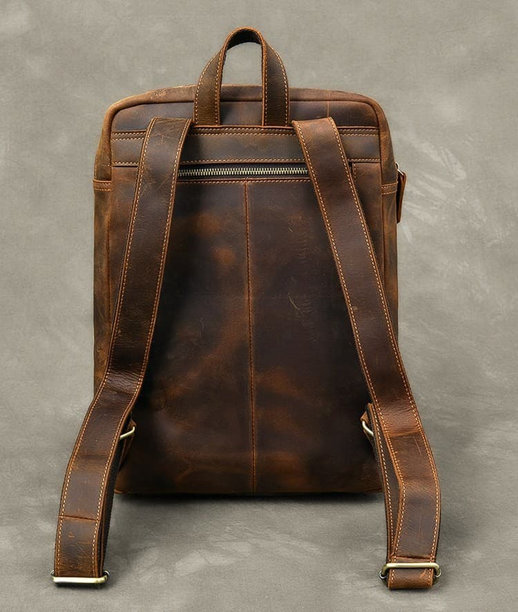 کوله پشتی چرم طبیعی مدل Back Pack 02 | سیلوا چرم — تصویر ۸