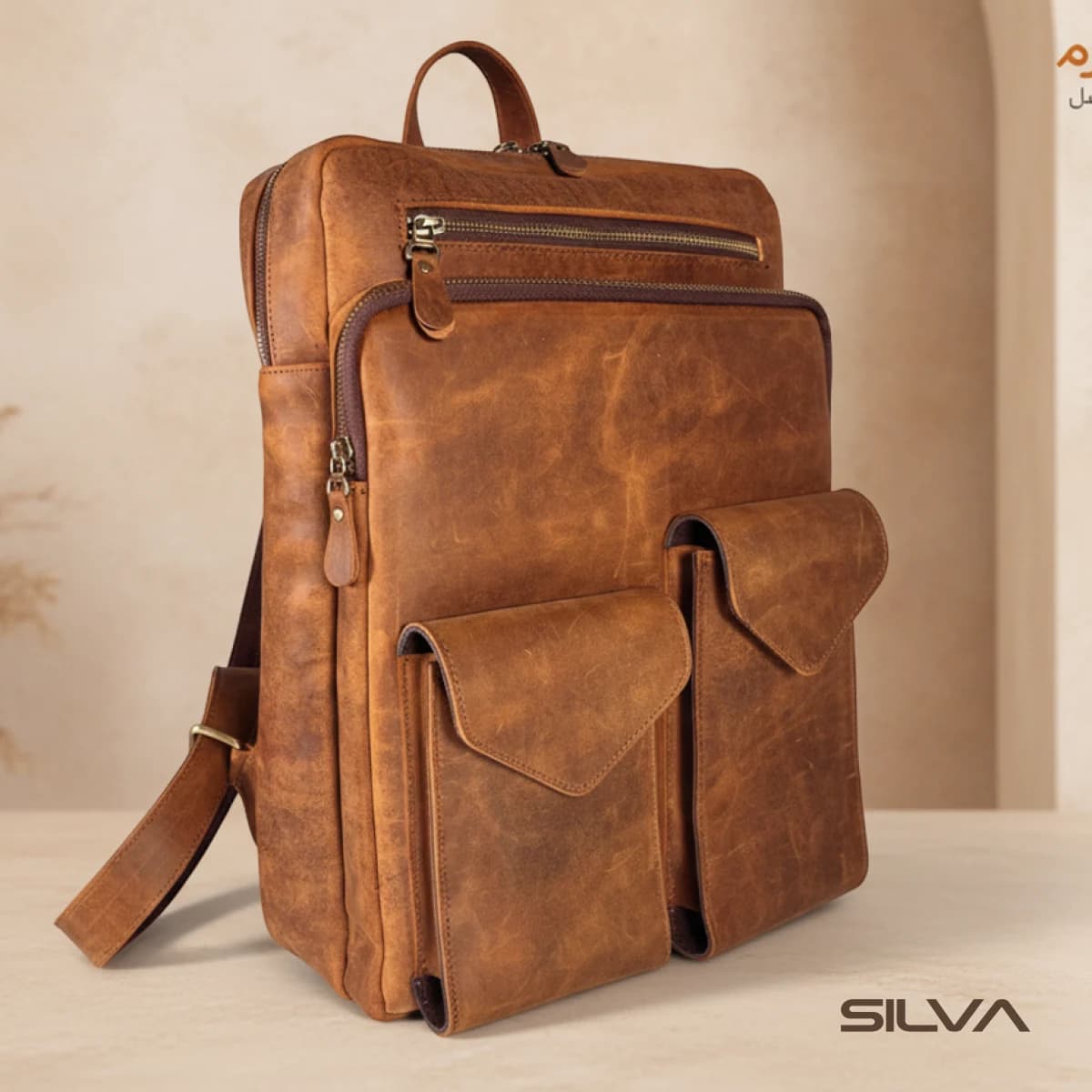 کوله پشتی چرم طبیعی مدل Back Pack 02 | سیلوا چرم