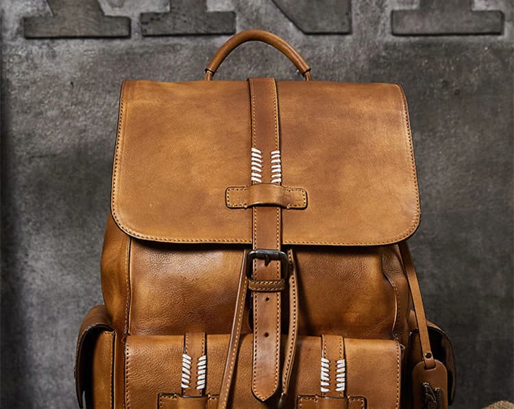 کوله پشتی چرم طبیعی مدل Back Pack 01 | سیلوا چرم — تصویر ۲