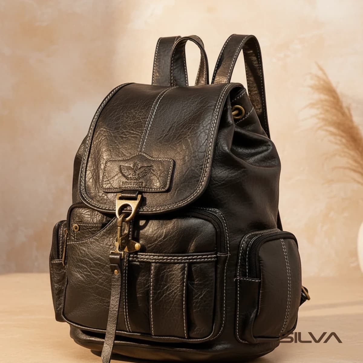 کوله پشتی چرم طبیعی مدل Back Pack 05 | سیلوا چرم