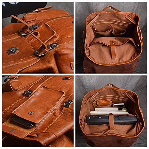 کوله پشتی چرم طبیعی مدل Back Pack 08 | سیلوا چرم — تصویر ۸