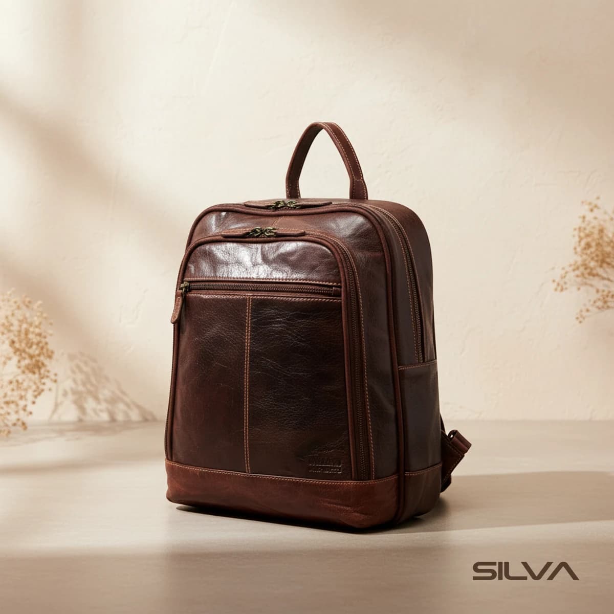 کوله پشتی چرم طبیعی مدل Back Pack 10 | سیلوا چرم