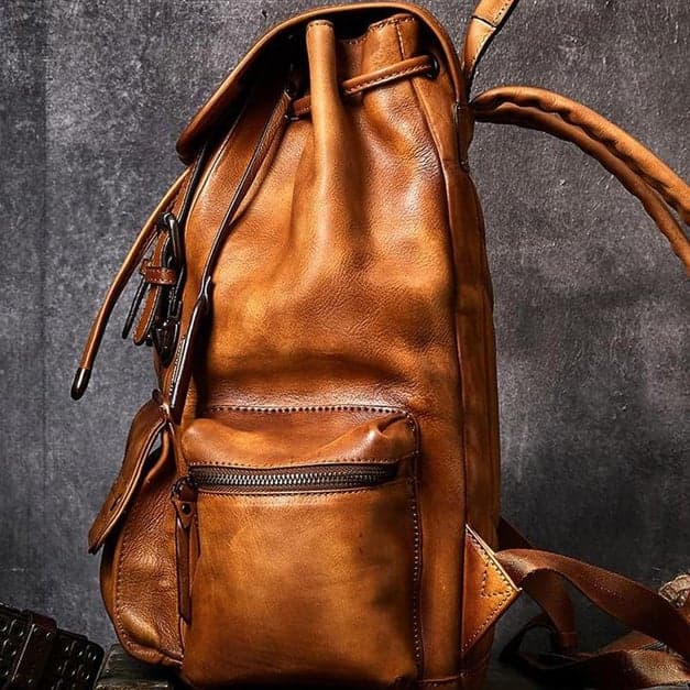 کوله پشتی چرم طبیعی مدل Back Pack 13 | سیلوا چرم — تصویر ۵