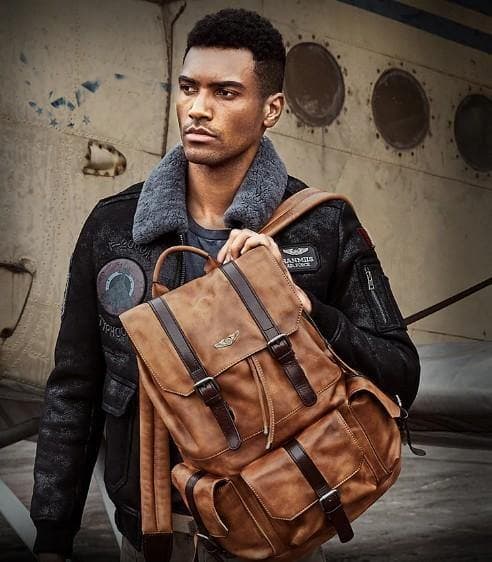 کوله پشتی چرم طبیعی مدل Back Pack 15 | سیلوا چرم — تصویر ۷