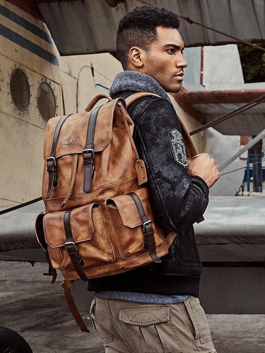 کوله پشتی چرم طبیعی مدل Back Pack 15 | سیلوا چرم — تصویر ۸