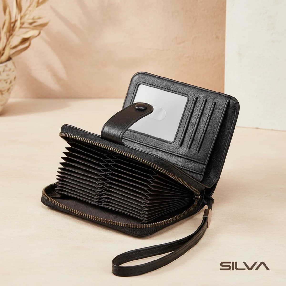 جا کارتی چرم طبیعی مدل Card Holder 31 | سیلوا چرم