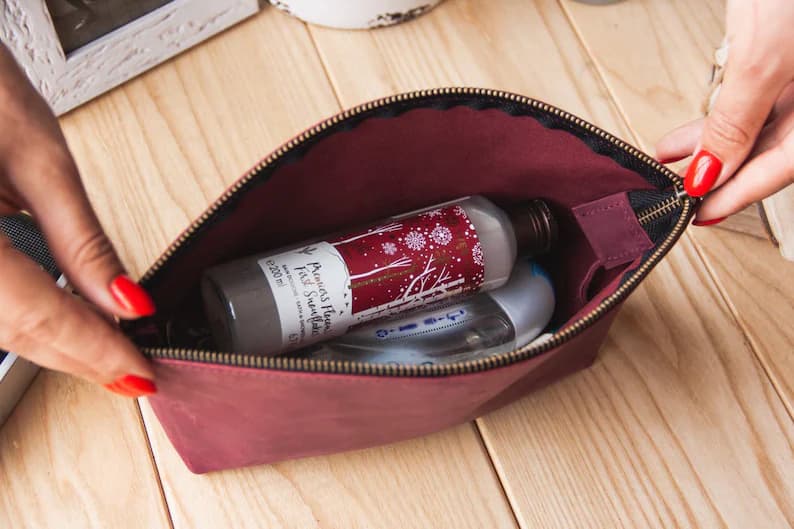 کیف آرایشی زنانه چرم طبیعی مدل Makeup Bag 10 | سیلوا چرم — تصویر ۵