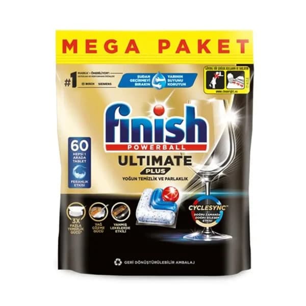 قرص ماشین ظرفشویی فینیش مدل Ultimate Plus بسته ۶۰ عددی