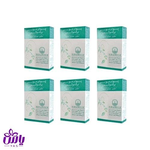 پودر موبر بدن براندوکس حاوی عصاره منتا پیپریتا 50 گرم