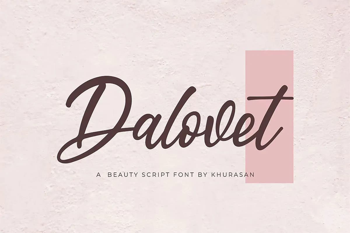 فونت دستنویس و سرهم Dalovet