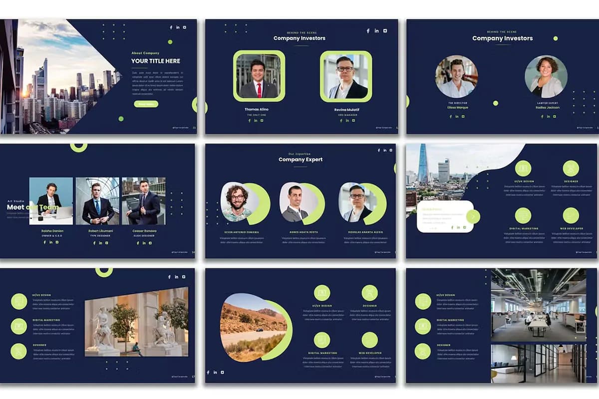 قالب ارائه پاورپوینت شرکتی — تصویر ۴