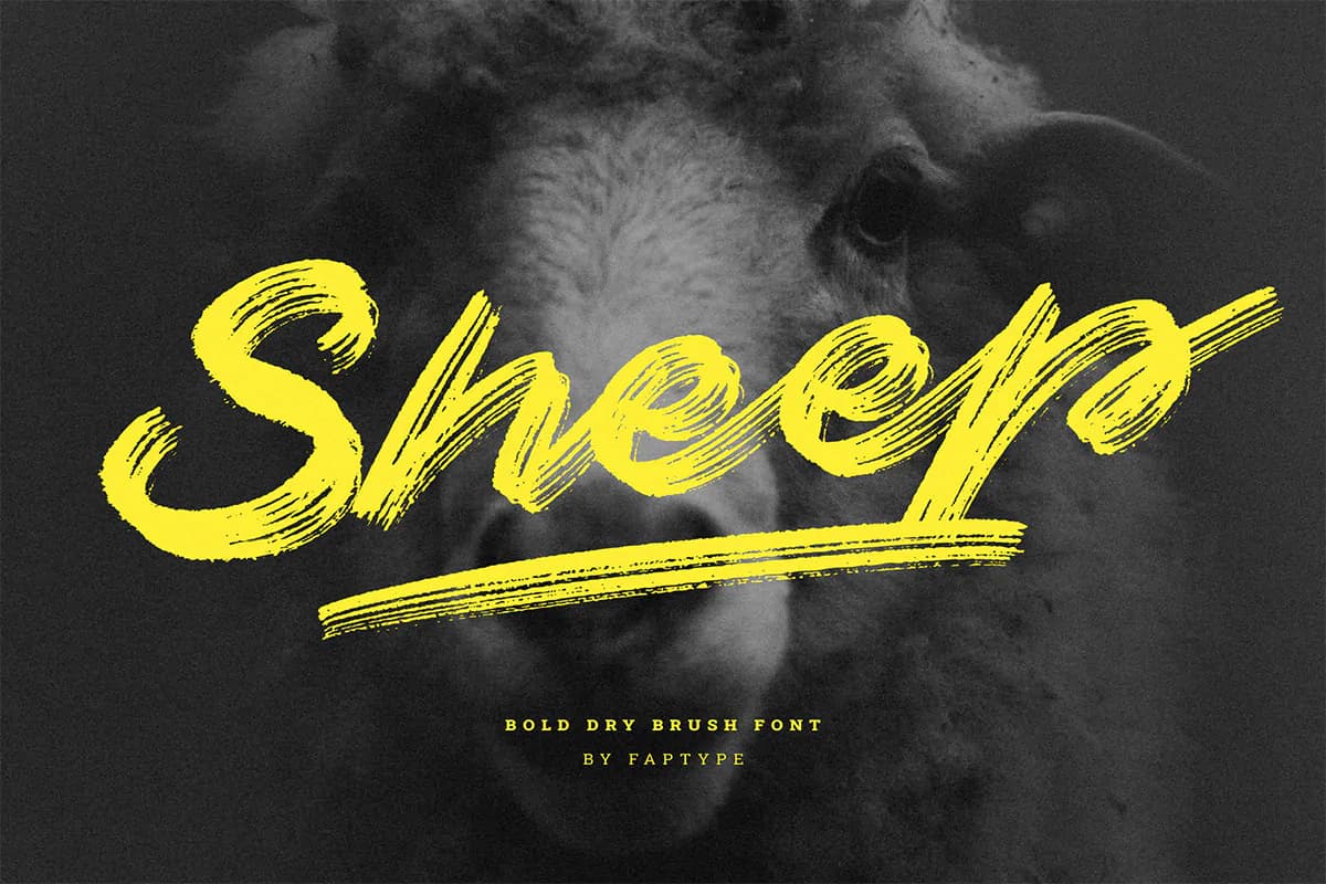 فونت سبک قلمو Sheep (براش فونت)