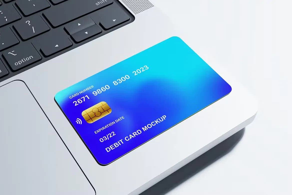 موکاپ دبیت کارت و کارت بانکی — تصویر ۴
