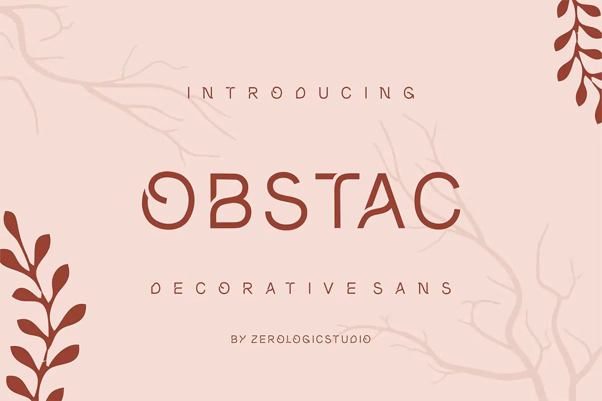 فونت تزئینی OBSTAC