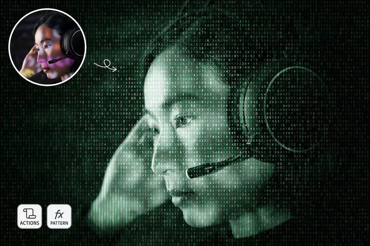 اکشن فتوشاپ افکت هکر — تصویر ۳