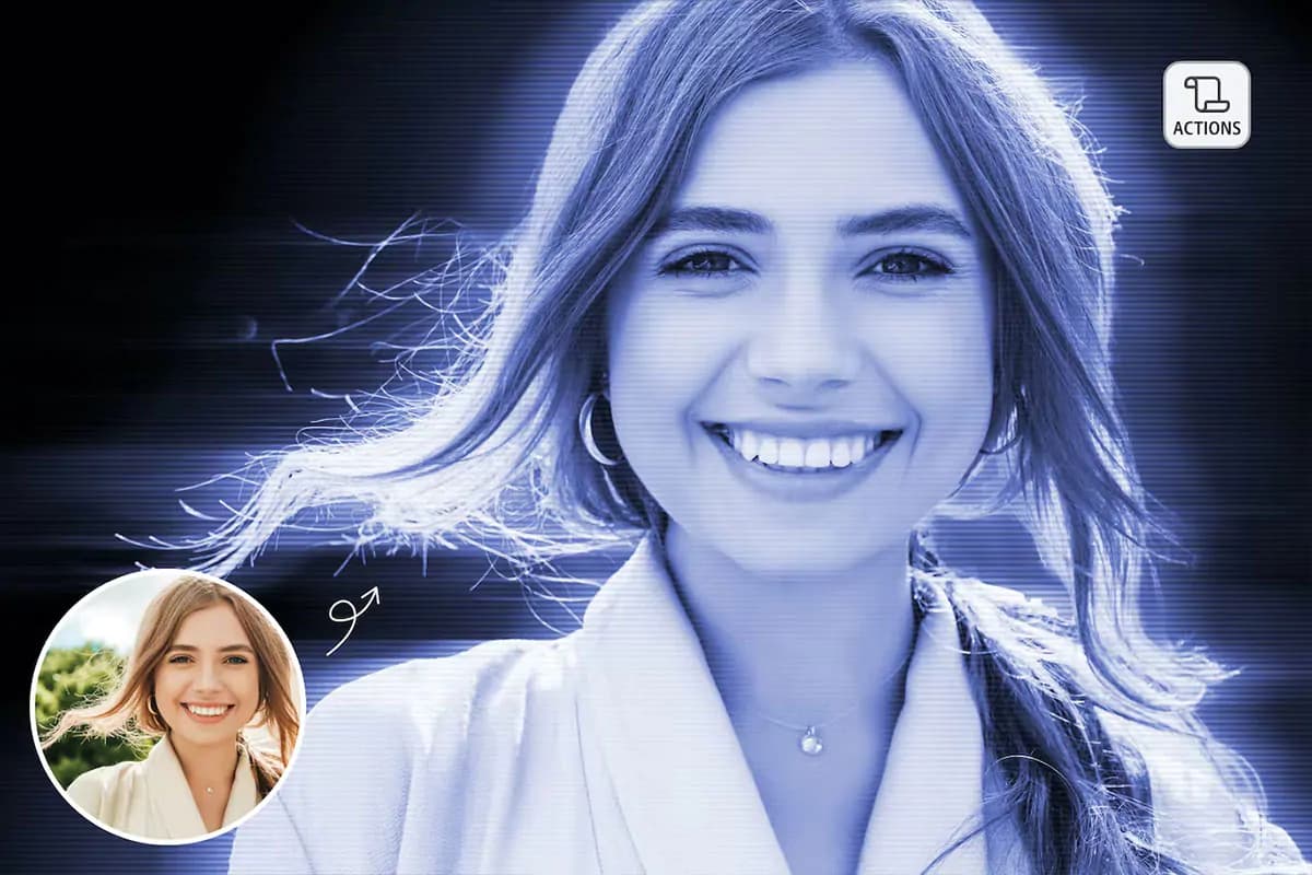 اکشن فتوشاپ افکت هولوگرام — تصویر ۲
