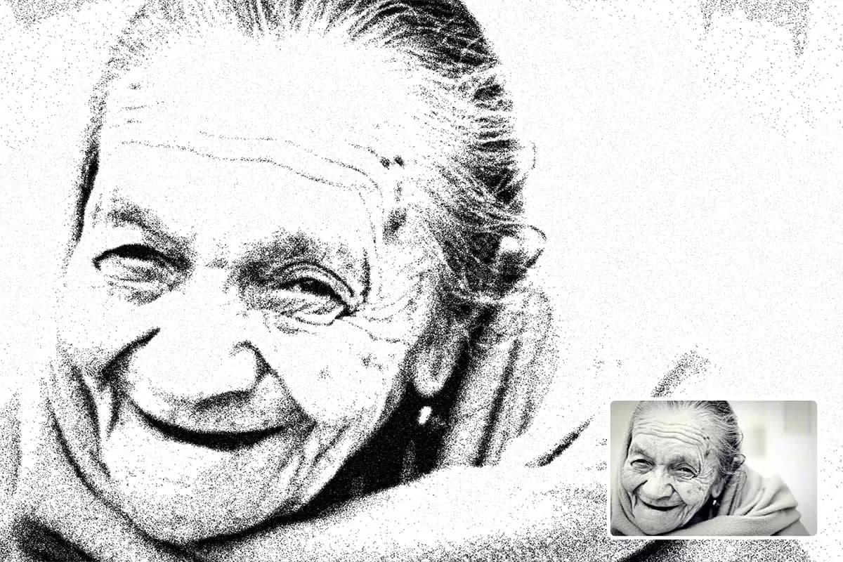 اکشن فتوشاپ افکت هنری نقطه نگاری — تصویر ۵
