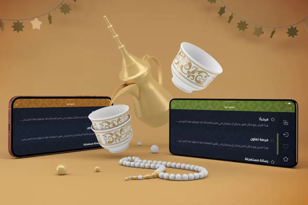 موکاپ گوشی آیفون و اندروید اسلیمی — تصویر ۵