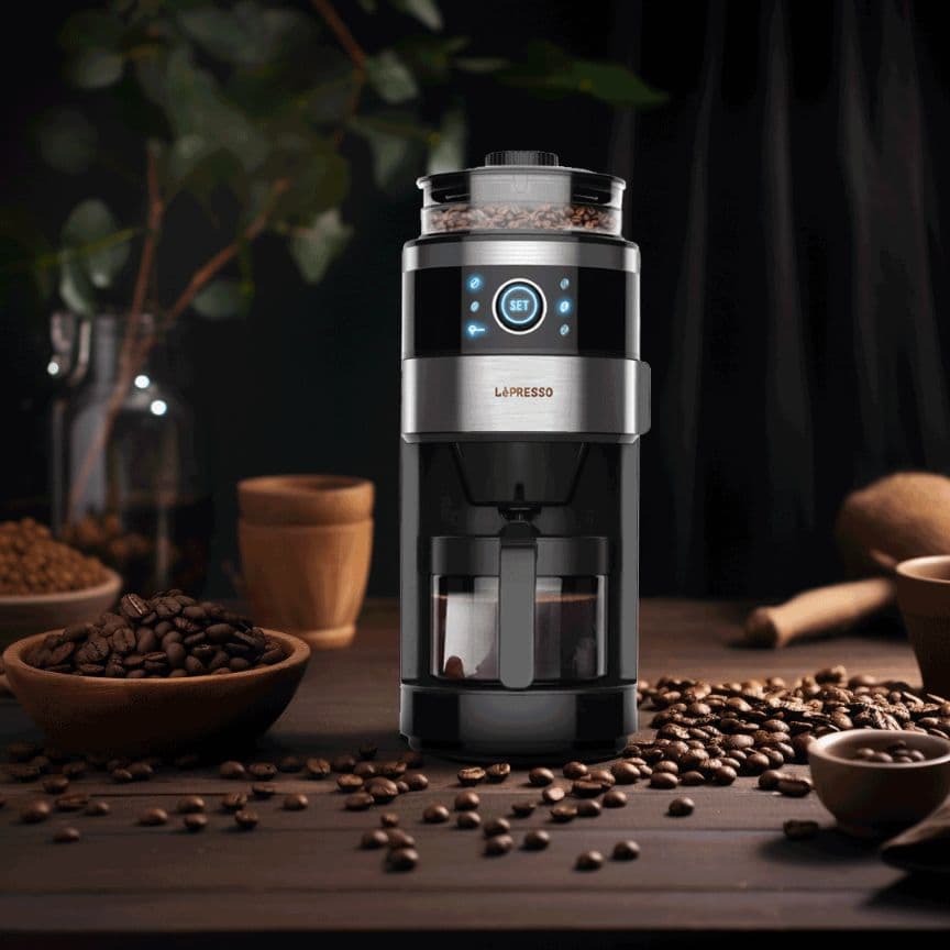 قهوه ساز و آسیاب قهوه لپرسو LePresso Bean Grinder Coffee Brewing — تصویر ۴
