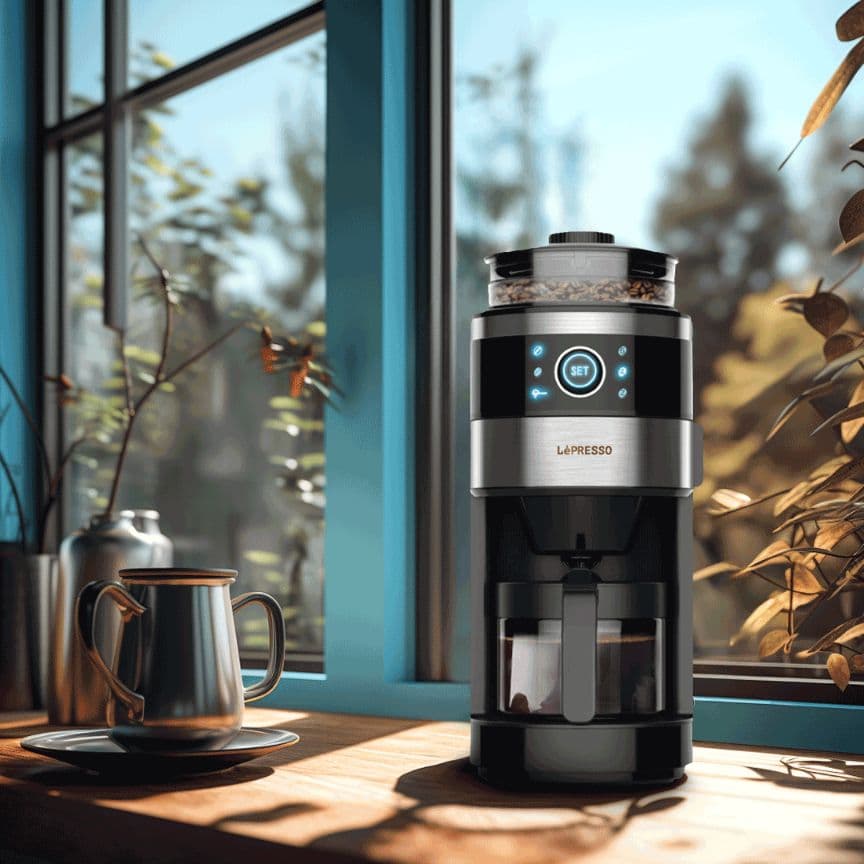 قهوه ساز و آسیاب قهوه لپرسو LePresso Bean Grinder Coffee Brewing — تصویر ۲