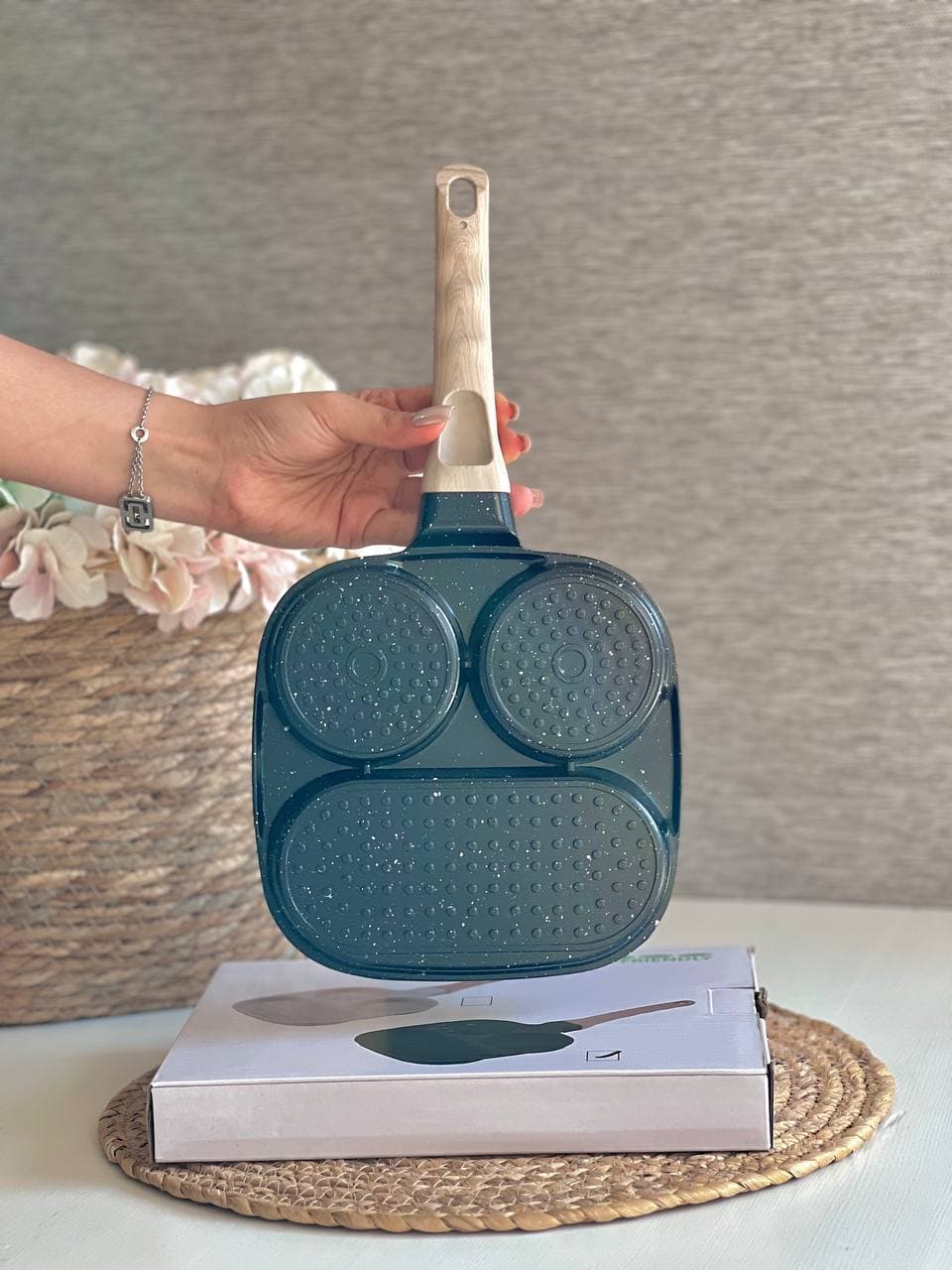 ماهیتابه گرانیتی سه قسمتی گرد کد 54 — تصویر ۲
