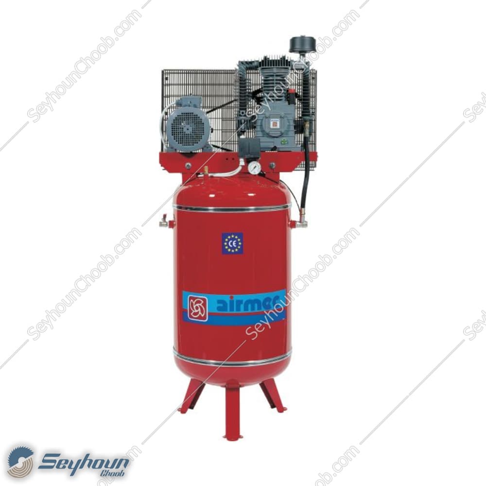 کمپرسور باد 500 لیتری ایرمک ایستاده 10 بار 5.5 اسب 2 سیلندر سه فاز مدل airmec vk28