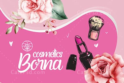 کارت ویزیت لوازم آرایشی لایه باز — تصویر ۳