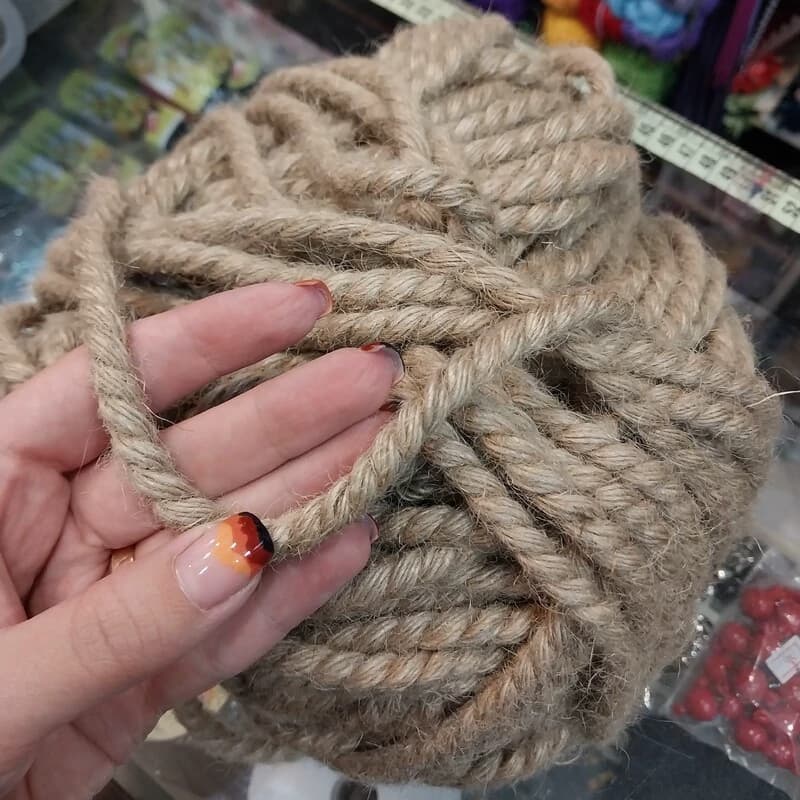 نخ کنف 10میل ضخیم طنابی (بسته 500 گرمی)(متراژ حدود 16.5 متر) — تصویر ۲