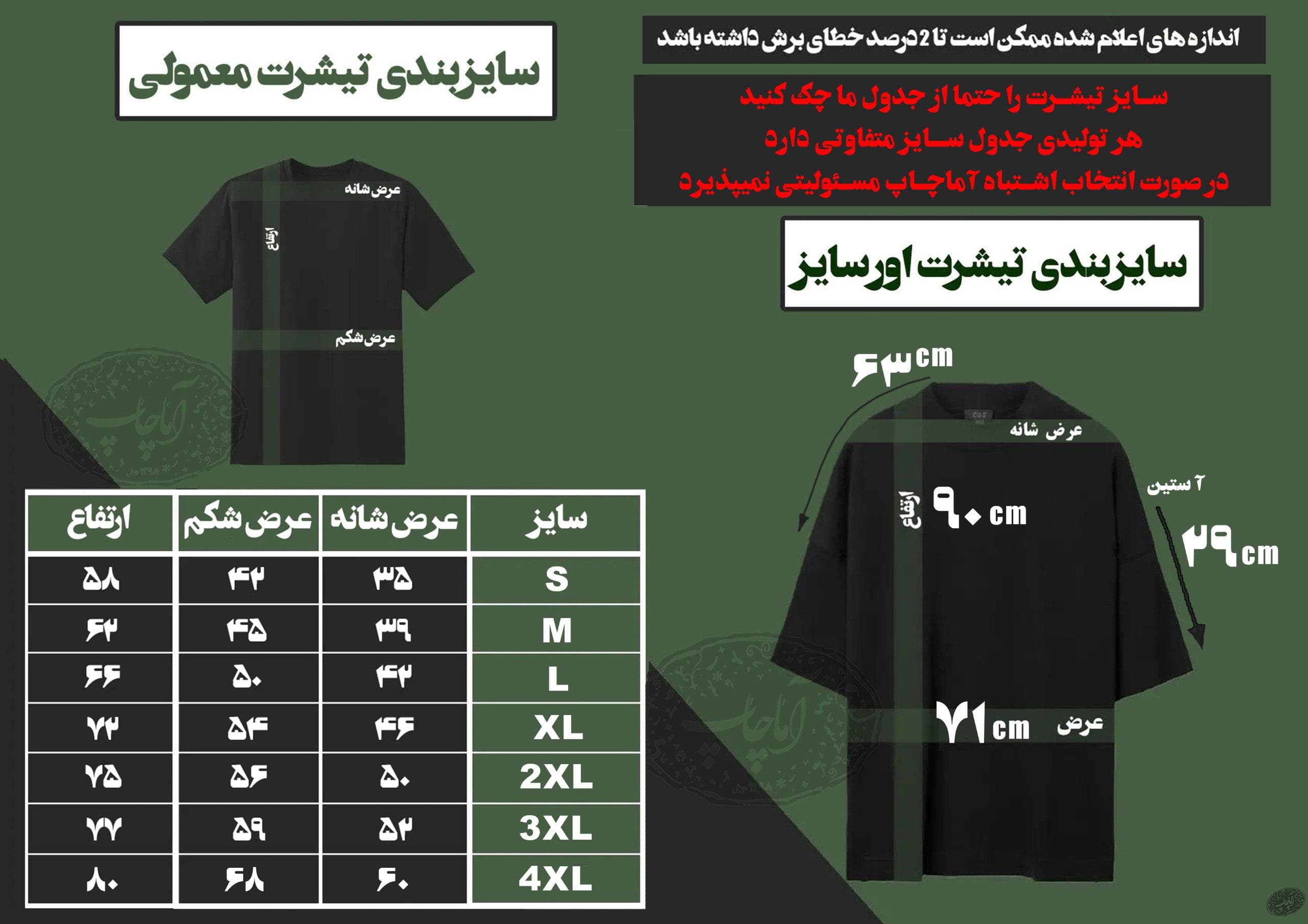 تیشرت طرح شیر مرداد — تصویر ۲